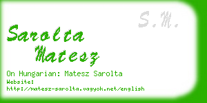 sarolta matesz business card